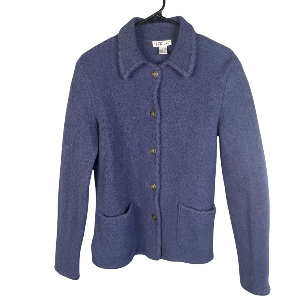 Talbot's‎ Jacket Size SP Pure Wool Lightweight Pocket Collar Button Front